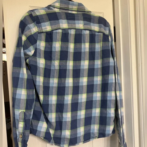 Hollister Men's Twill Shirt Size Xl Plaid Blue Button Up Long Sleeve Top - Picture 4 of 6